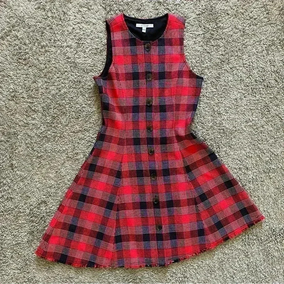 NWOT Derek Lam 10 Crosby Plaid Button Down Dress 2 - Picture 3 of 8